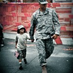 Soldier and his son on 911